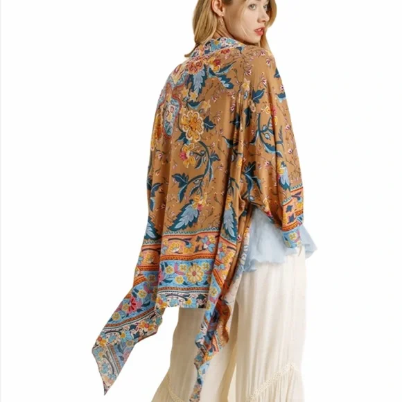 Umgee NWT Boutique Kimono Boho Art Deco S M L - Picture 4 of 6